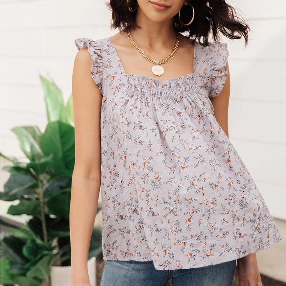 TREVI TANK IN LAVENDER BLUE - Picture 2 of 9